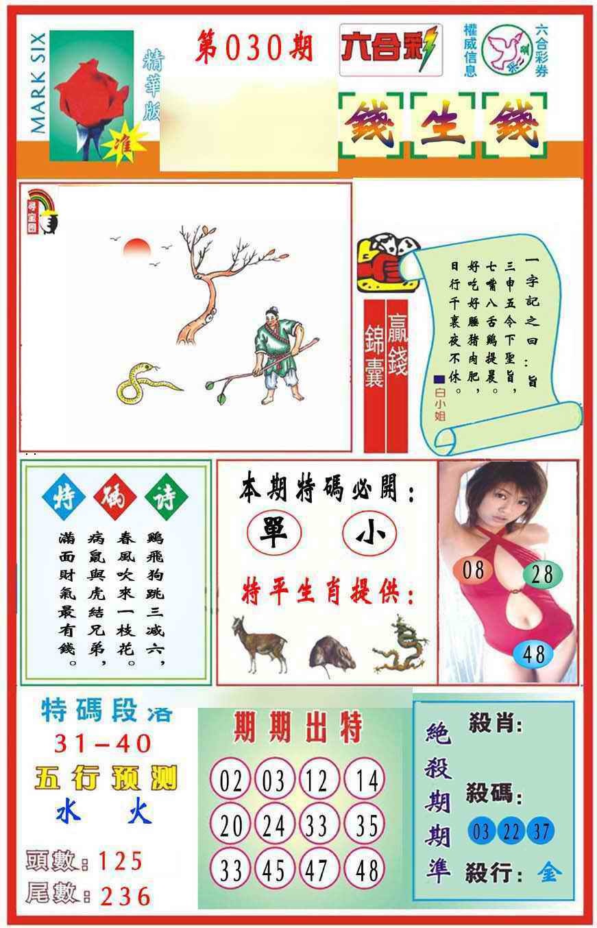 030期马经钱生钱(新图推荐)[图]