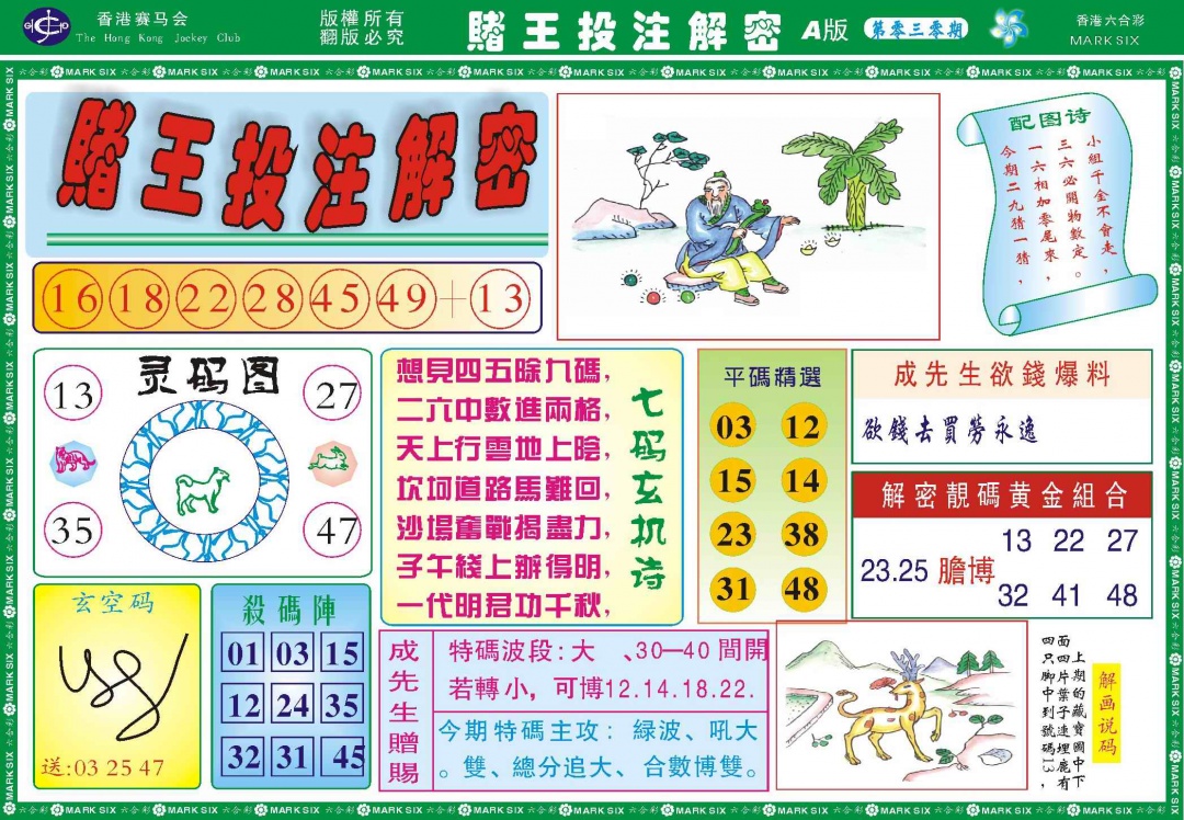 030期赌王投注解密记录[图]